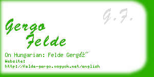 gergo felde business card